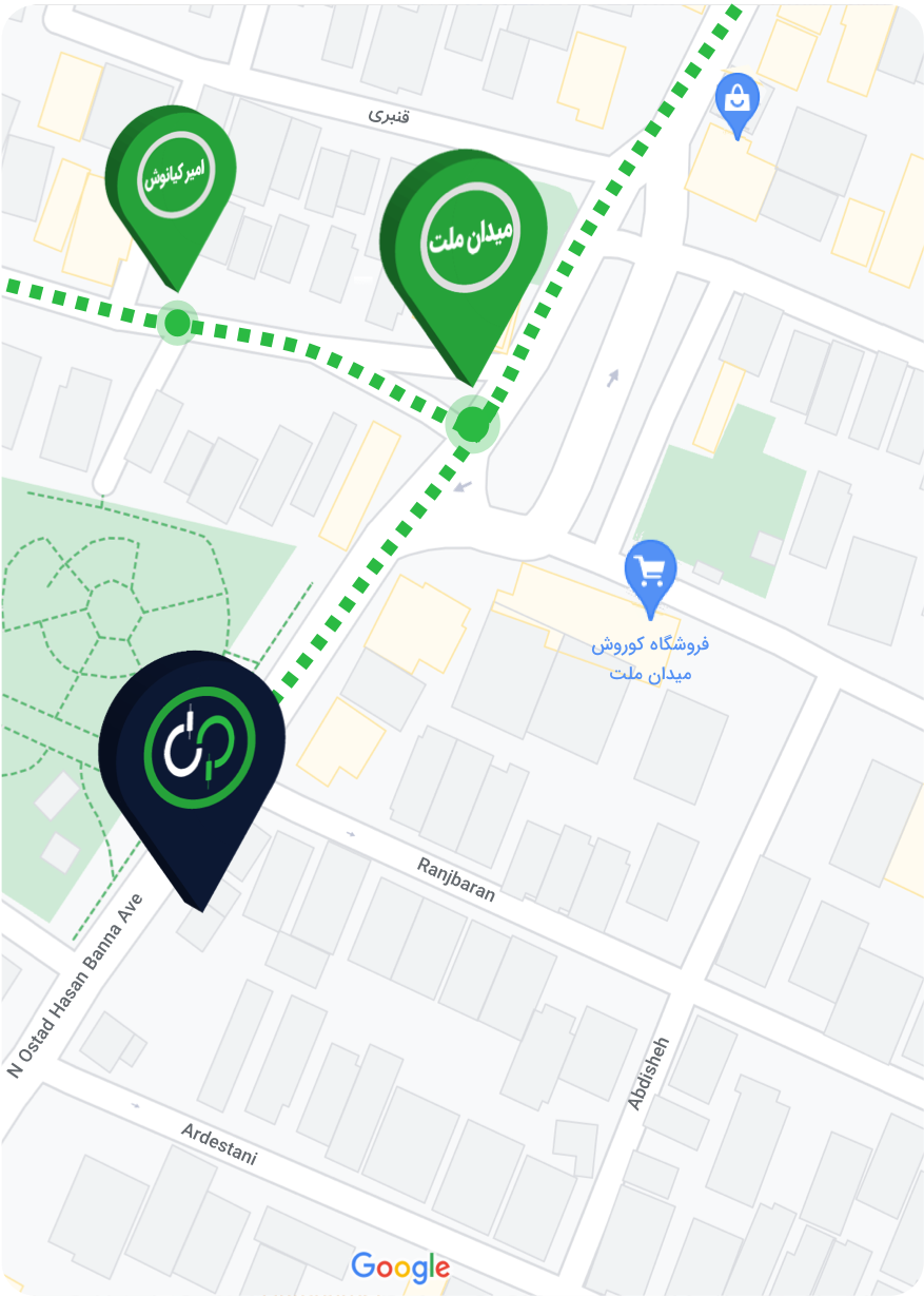 نقشه صرافی آنلاین ارزپایا